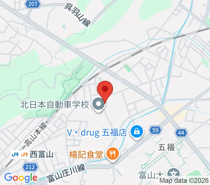 四十谷ギター学院の地図