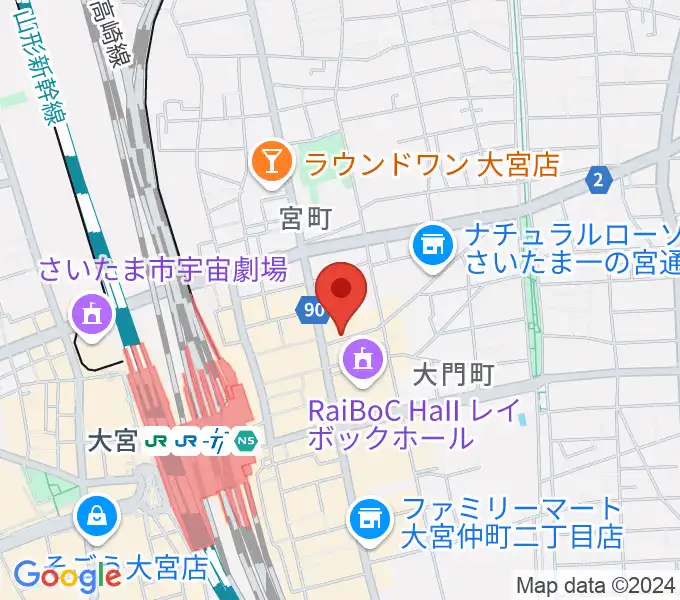 小島ギタースクールの地図