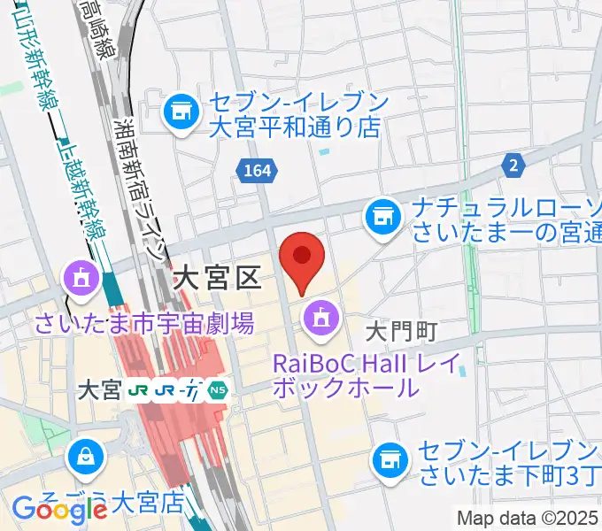 小島ギタースクールの地図