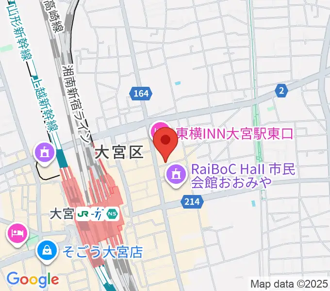 小島ギタースクールの地図