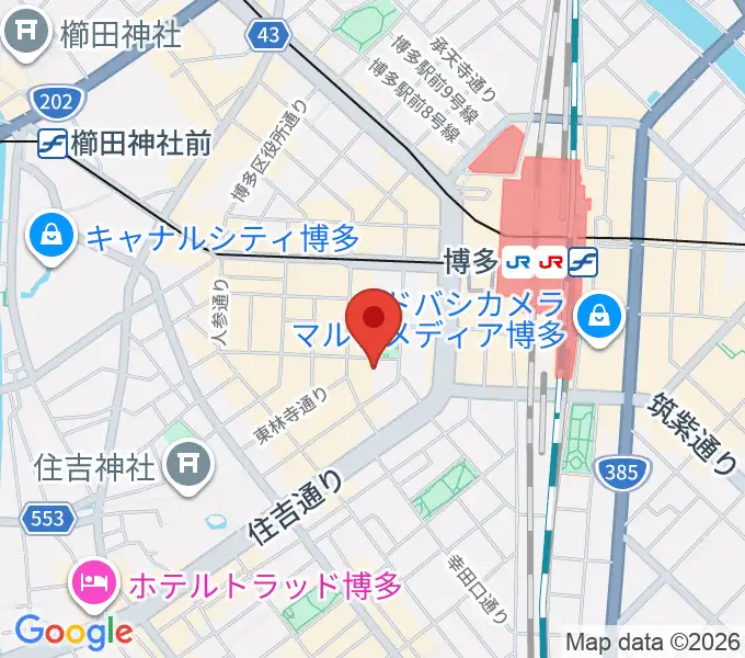 専門学校 九州ビジュアルアーツの地図