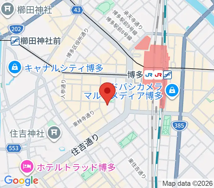 専門学校 九州ビジュアルアーツの地図