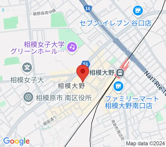 ミュージックスクール・スタジオグルーヴの地図