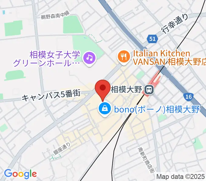 ミュージックスクール・スタジオグルーヴの地図