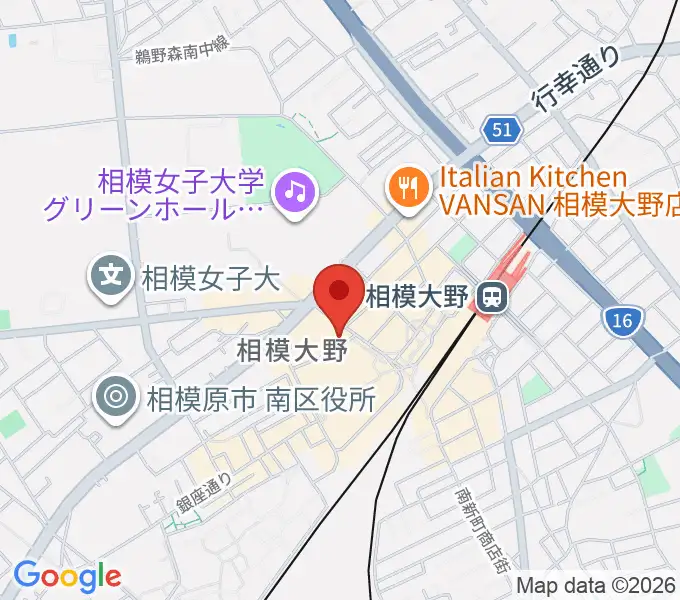 ミュージックスクール・スタジオグルーヴの地図