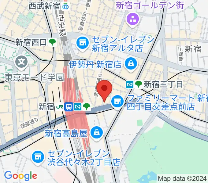 ミュージックスクールウッド新宿校の地図