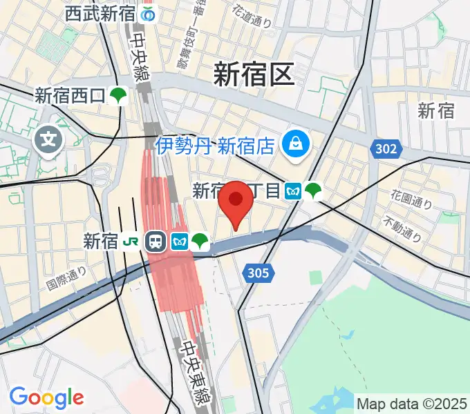 ミュージックスクールウッド新宿校の地図