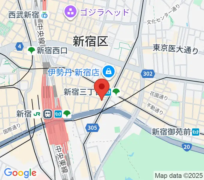 ミュージックスクールウッドの地図