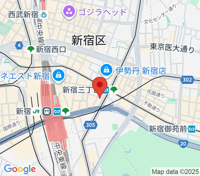ミュージックスクールウッドの地図