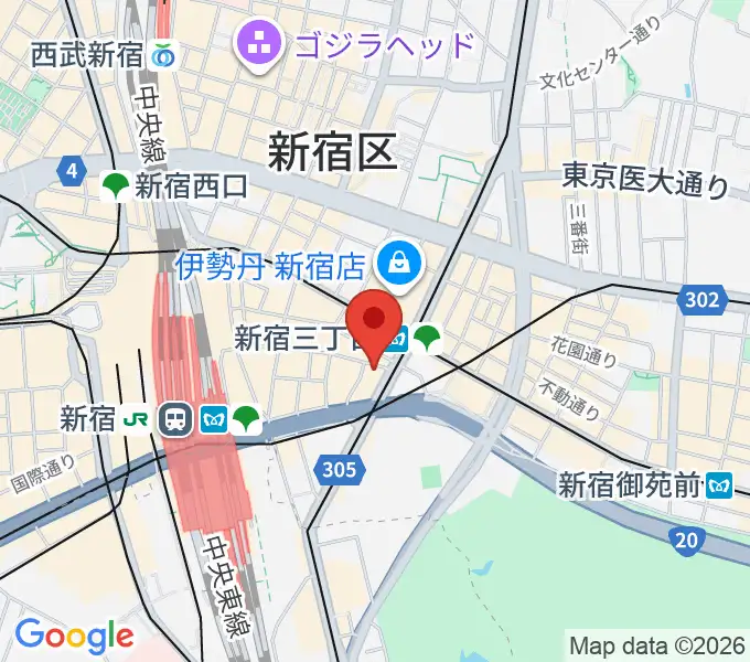 ミュージックスクールウッドの地図