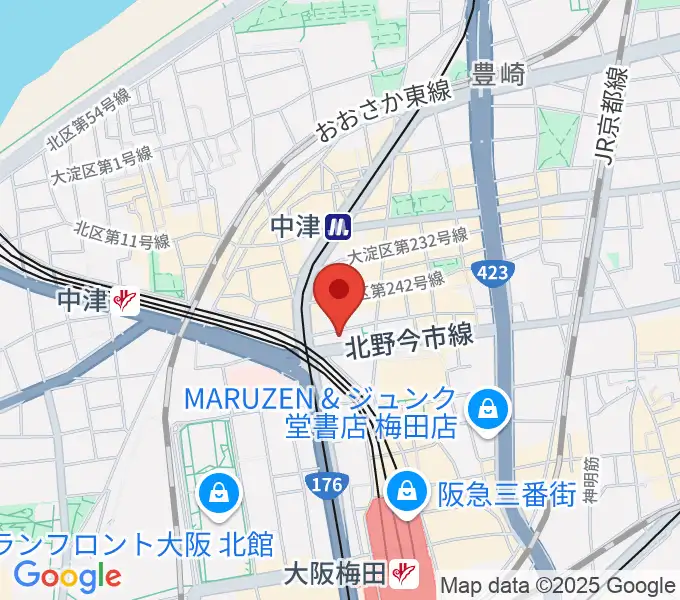ESPエンタテインメント大阪の地図