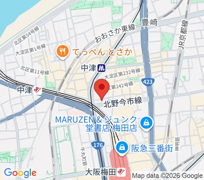 ESPエンタテインメント大阪の地図