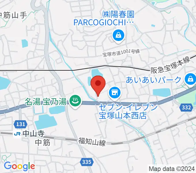 中川亨ギター教室の地図