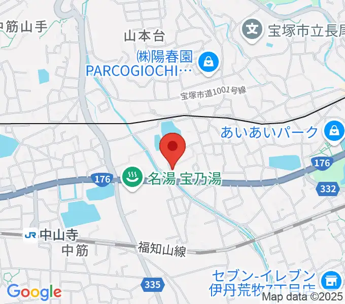中川亨ギター教室の地図