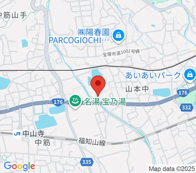 中川亨ギター教室の地図