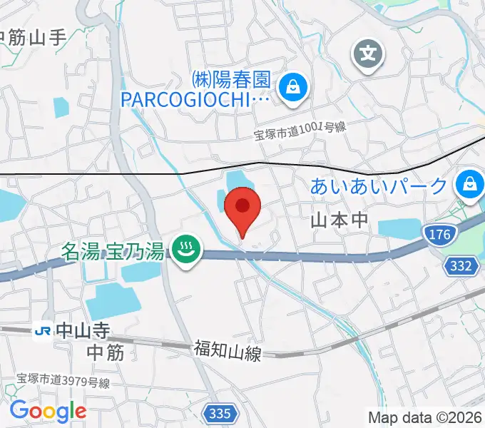 中川亨ギター教室の地図