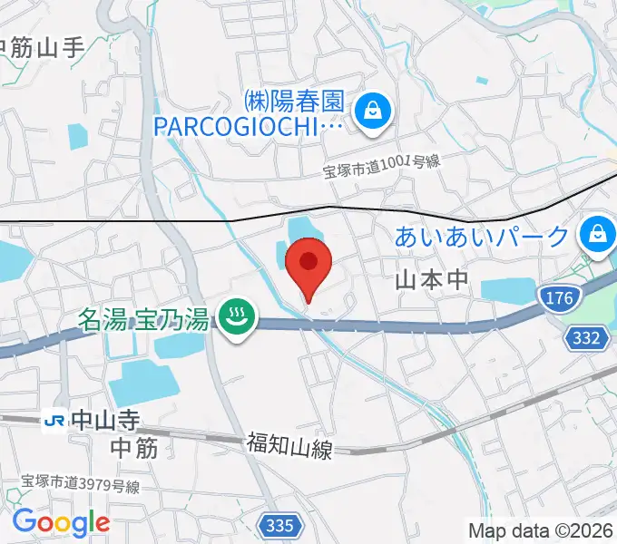 中川亨ギター教室の地図