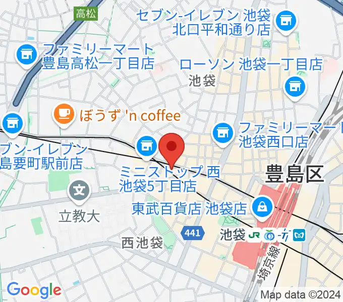 ジャパンO・N・Oミュージックアカデミーの地図