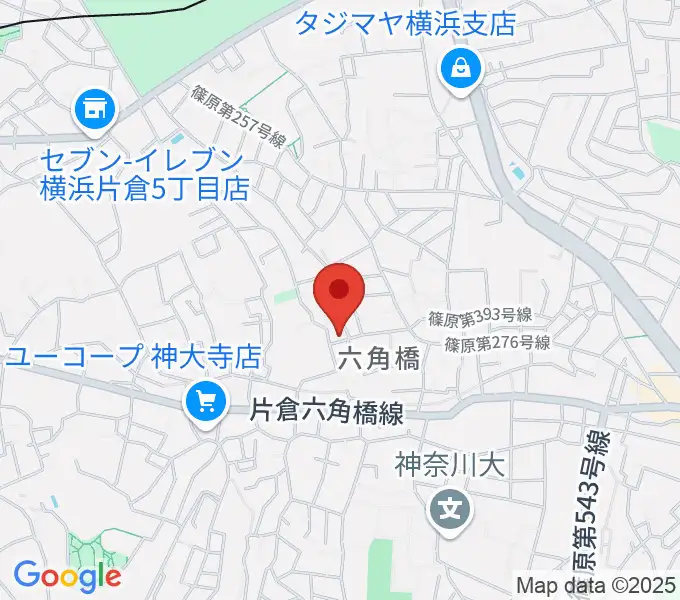 横田ピアノ教室の地図