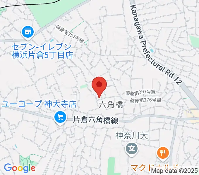 横田ピアノ教室の地図