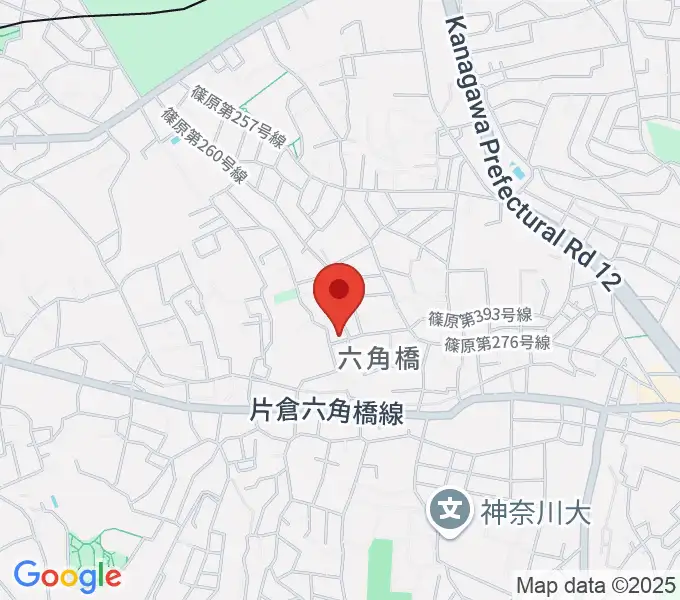 横田ピアノ教室の地図