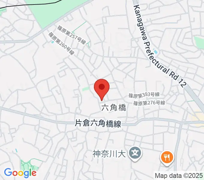 横田ピアノ教室の地図