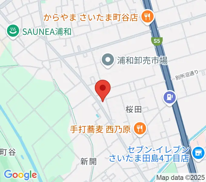 前場裕介ギター教室の地図