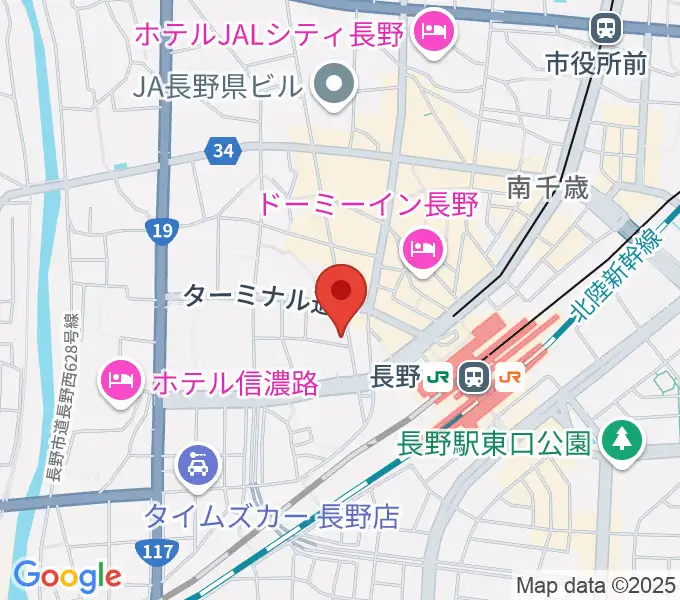 ヒオキ楽器の地図