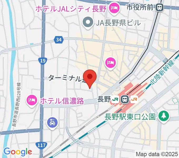 ヒオキ楽器の地図