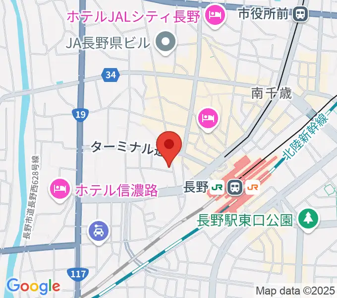 ヒオキ楽器の地図