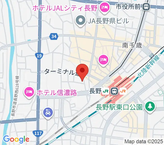 ヒオキ楽器の地図