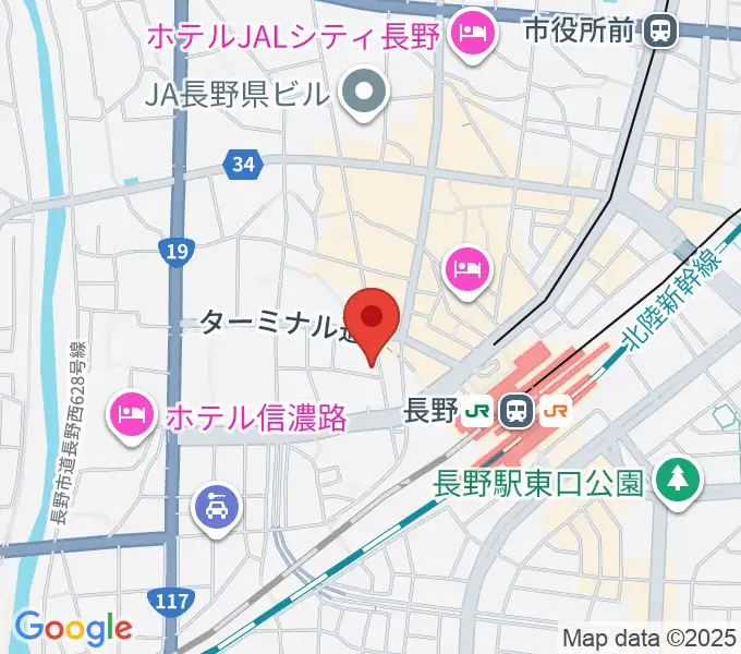 ヒオキ楽器の地図