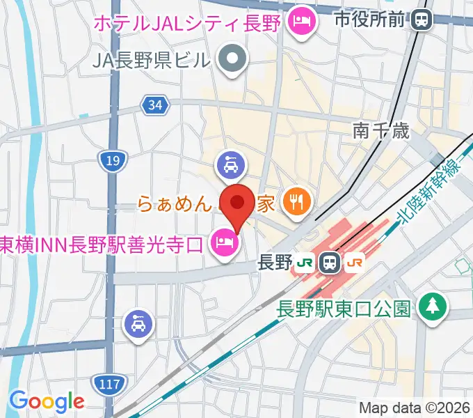 ヒオキ楽器の地図