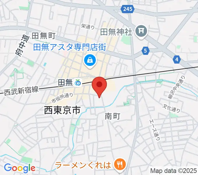 東音楽器 田無センターの地図