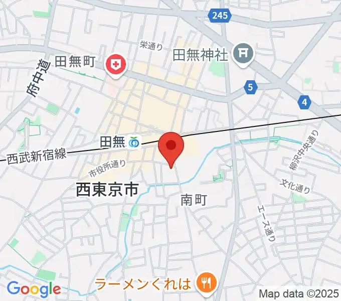 東音楽器 田無センターの地図