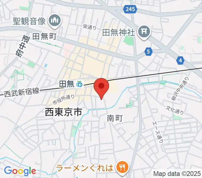 東音楽器 田無センターの地図