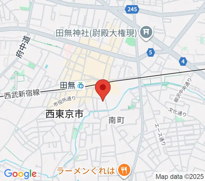 東音楽器 田無センターの地図