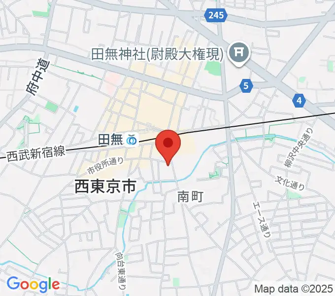 東音楽器 田無センターの地図
