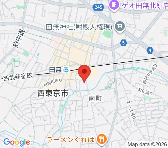 東音楽器 田無センターの地図