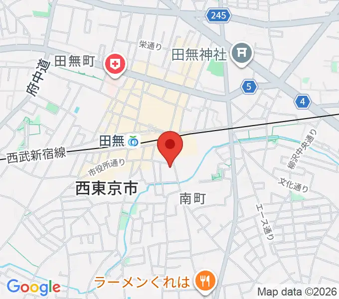 東音楽器 田無センターの地図