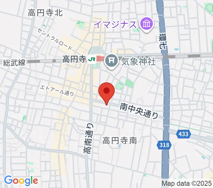 東音楽器 高円寺センターの地図