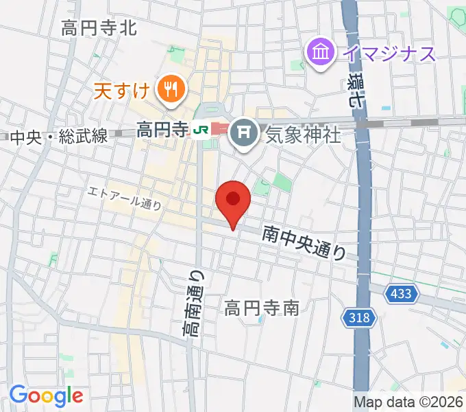 東音楽器 高円寺センターの地図