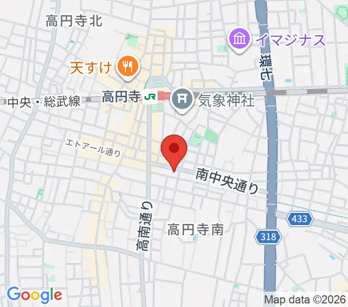 東音楽器 高円寺センターの地図