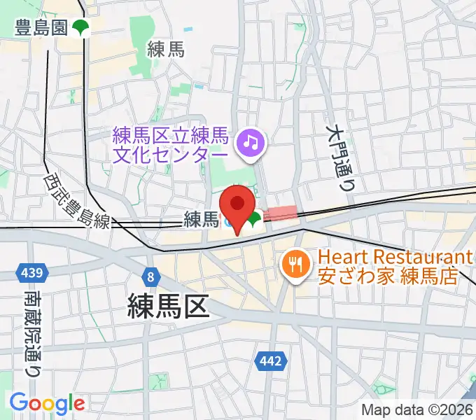 東音楽器 練馬センターの地図