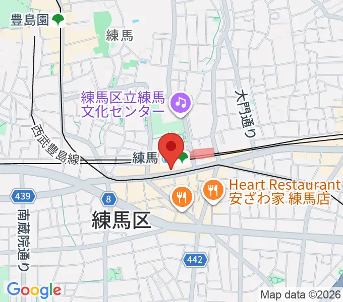 東音楽器 練馬センターの地図