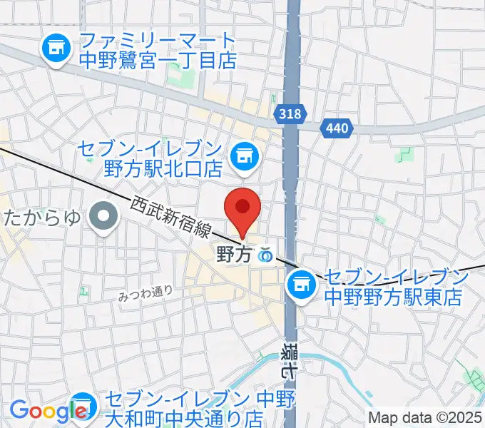 東音楽器 野方センターの地図
