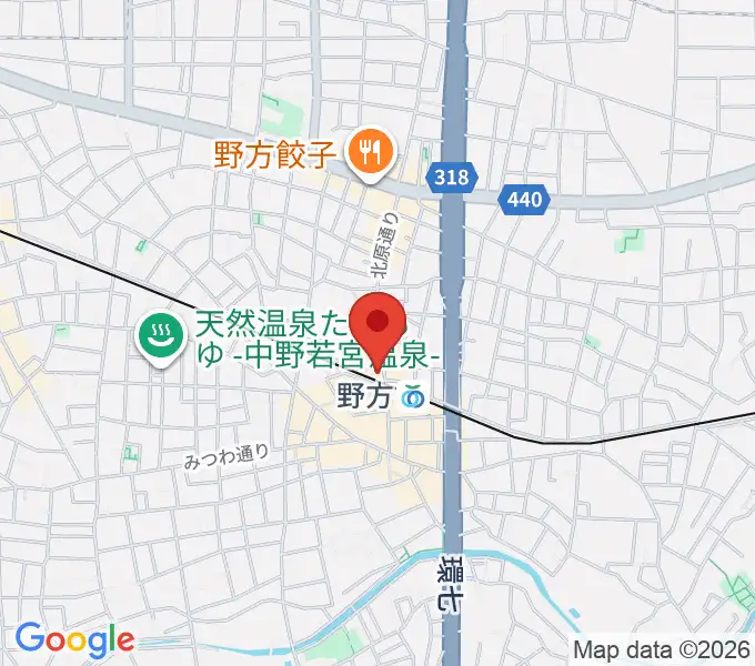 東音楽器 野方センターの地図