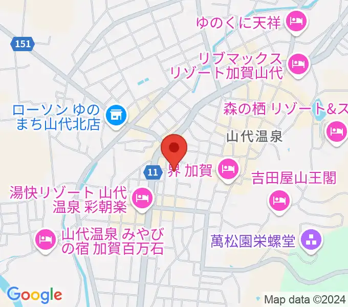 山下ピアノ教室の地図