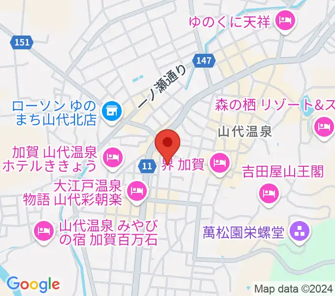 山下ピアノ教室の地図