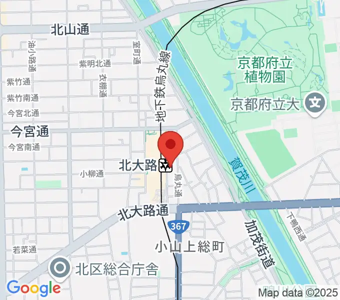 京都ミュージックラボの地図